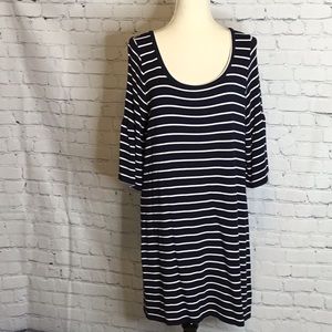 BB Dakota Navy/ivory Knit Dress